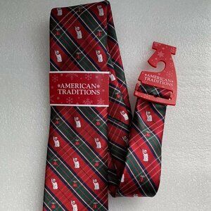 NEW American Traditions Plaid Polar Bear Necktie